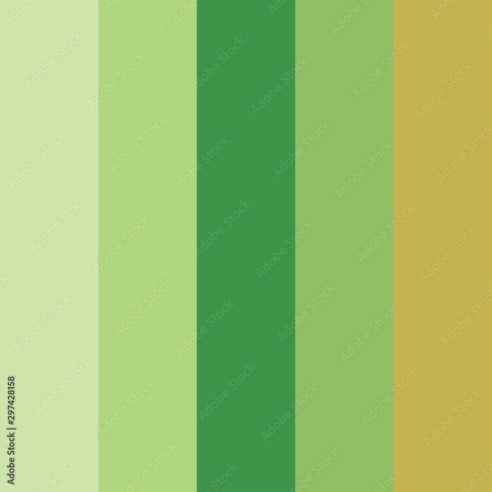 Green color palette vector illustration