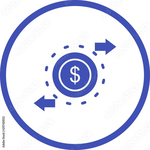 Beautiful Money circulation Vector Glyph icon