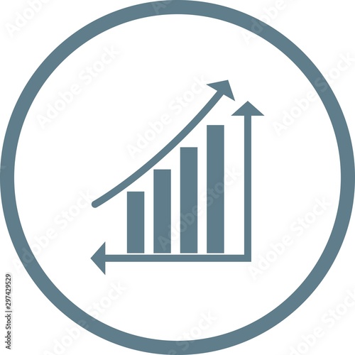 Beautiful Ascending bar Vector Glyph icon