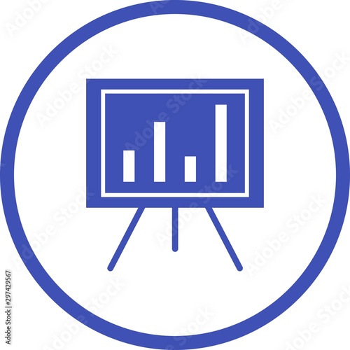 Beautiful Graph on board Vector Glyph icon