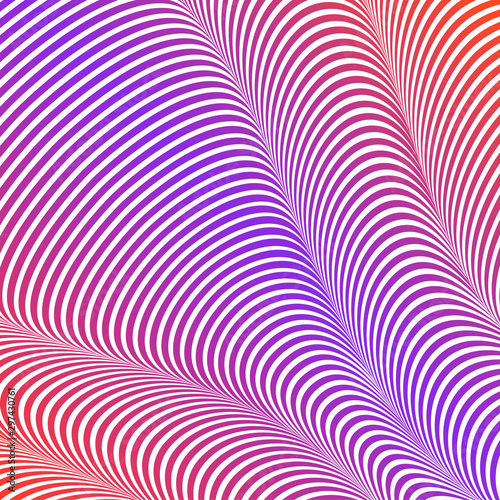 Abstract acid color wavy background  optical art  opart striped. Neon gradient