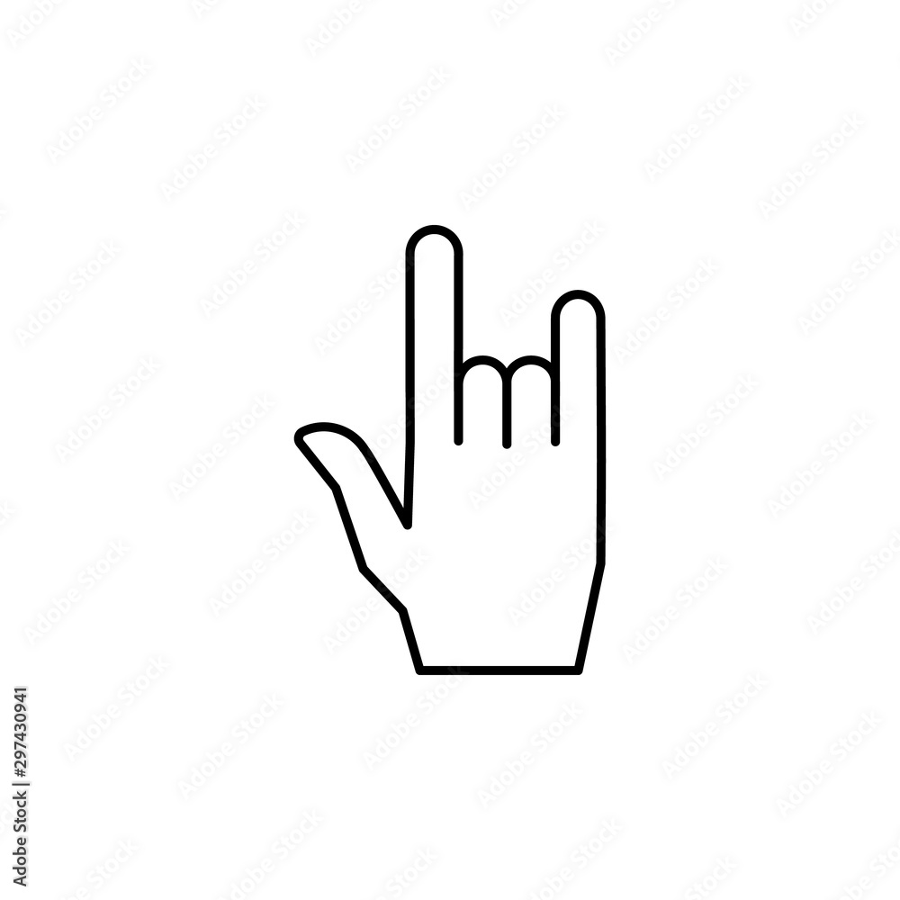 Hand gesture festival icon. Simple line, outline vector of hand icons for ui and ux, website or mobile application Hand gesture festival icon. Simple line, outline vector of hand icons for ui and ux, website or mobile application