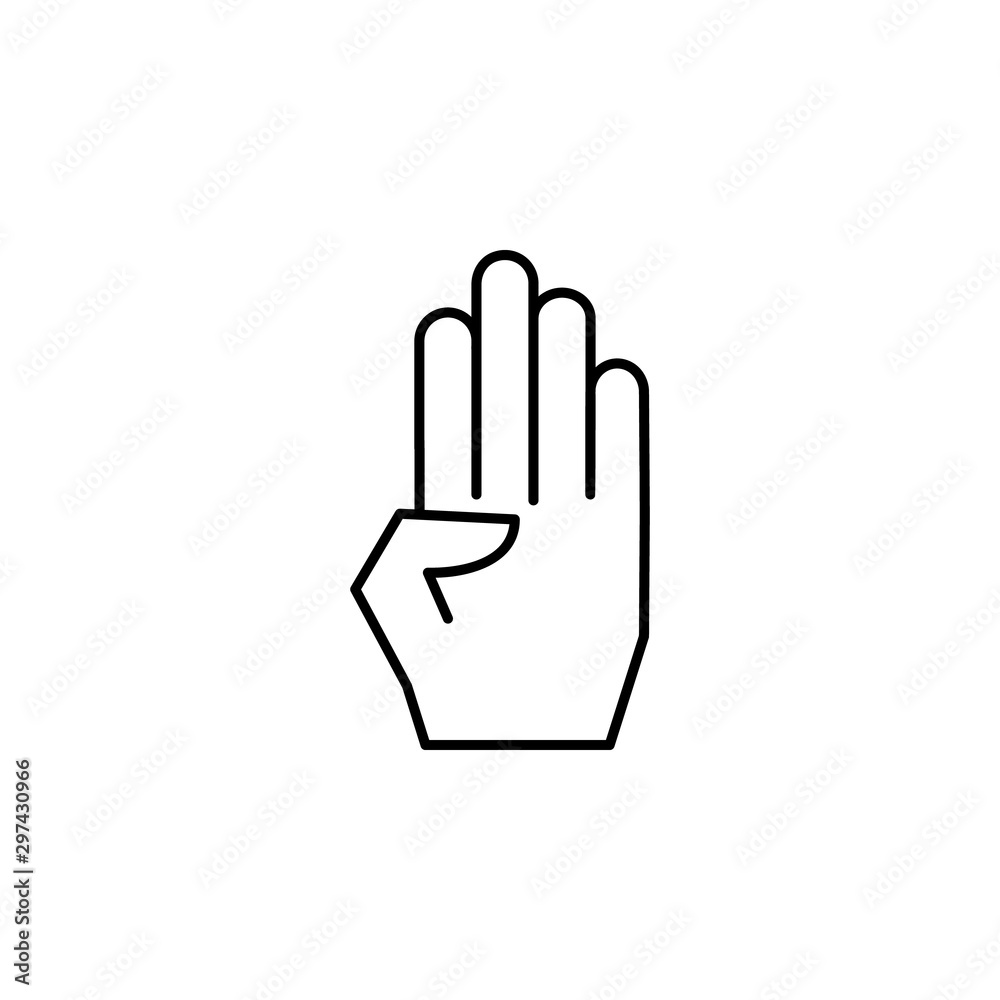 Hand take catch icon. Simple line, outline vector of hand icons for ui and ux, website or mobile application Hand take catch icon. Simple line, outline vector of hand icons for ui and ux, website or mobile application