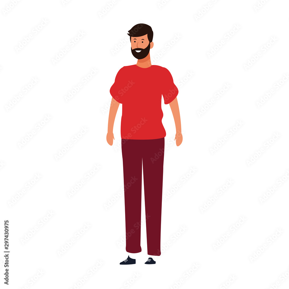 cartoon man with beard icon, colorful design cartoon man with beard icon, colorful design