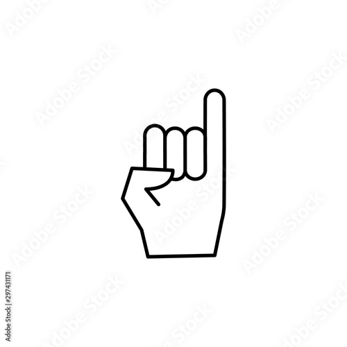 Gesture hand fingers icon. Simple line, outline vector of hand icons for ui and ux, website or mobile application