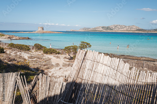 STINTINO  SARDINIA   OCTIBER 2019  View of the wonderful beach by the Asinara island