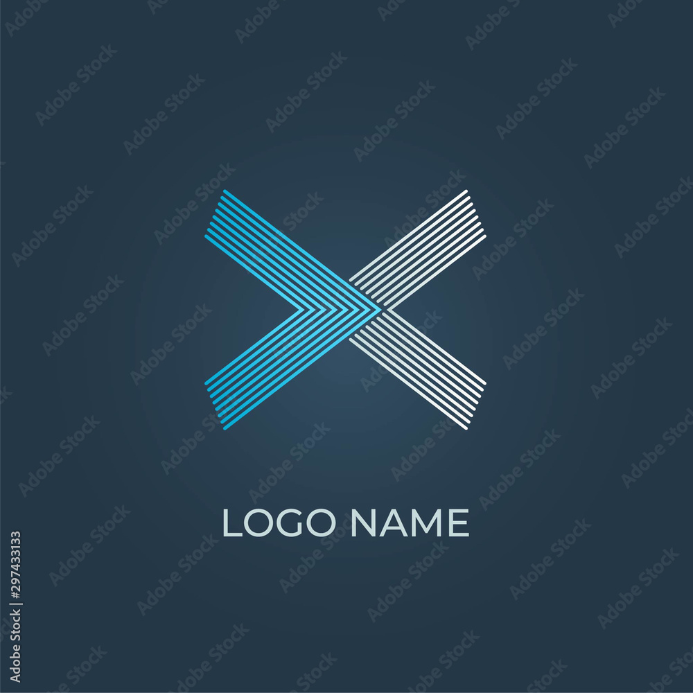 Fototapeta premium Letter X logo isolated. Alphabet vector image