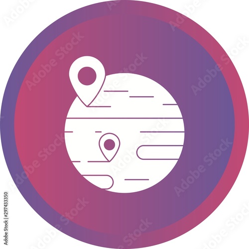 Beautiful Mark places Vector Glyph icon