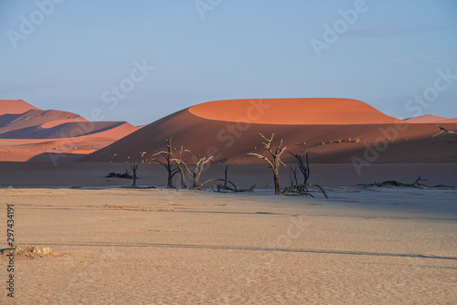 Fototapeta Naklejka Na Ścianę i Meble -  Sunrise at Hidden Vlei Sossusvlei Sand Dunes