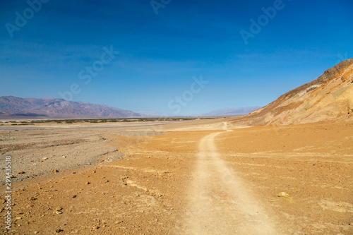 Car Tracks through the desert