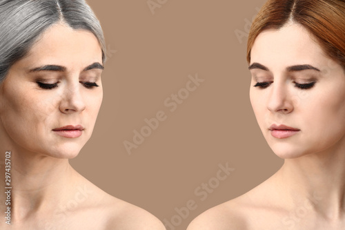Comparison portrait of woma...