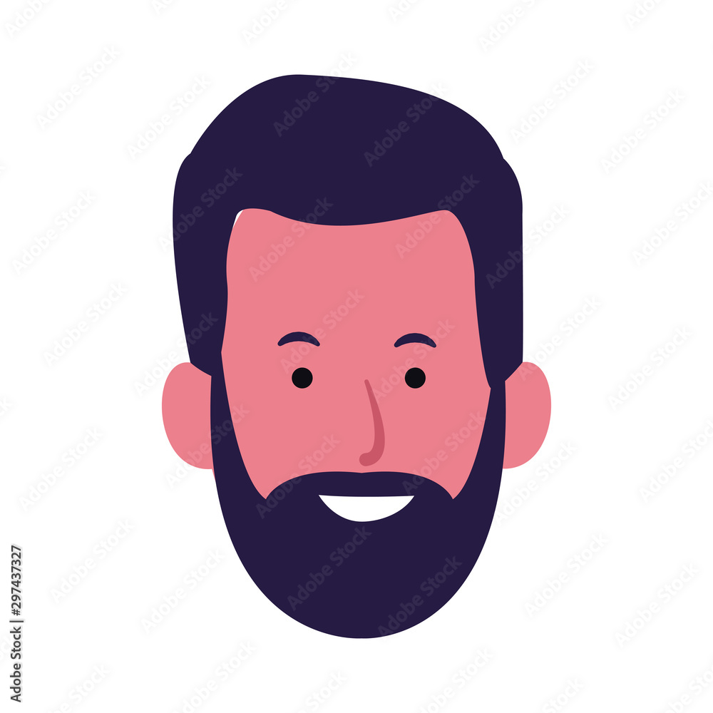 adult man with beard icon, colorful design adult man with beard icon, colorful design