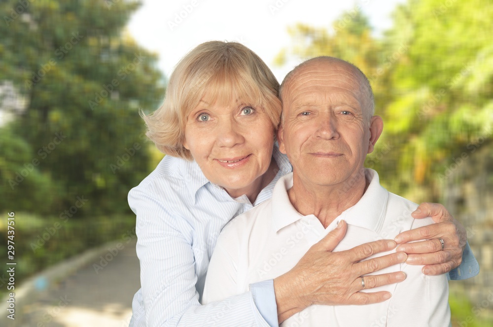 Portrait of happy senior couple smiling Portrait of happy senior couple smiling
