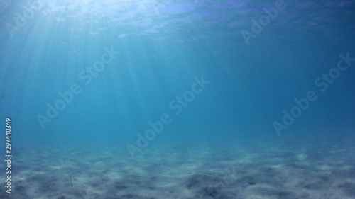 Blue water background in ocean