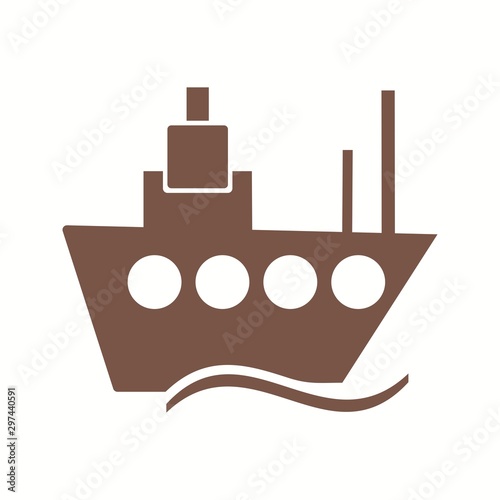 Beautiful Ship Vector Glyph Icon