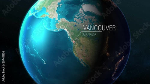 Canada - Vancouver - Zooming from space to earth
