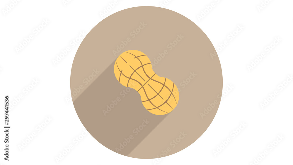 Peanut icon vector design. Simple stylish icons with shadow Peanut icon vector design. Simple stylish icons with shadow