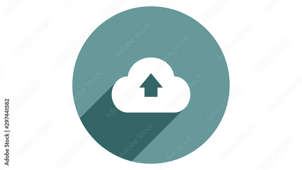 Storage cloud icon vector design. Simple stylish icons with shadow