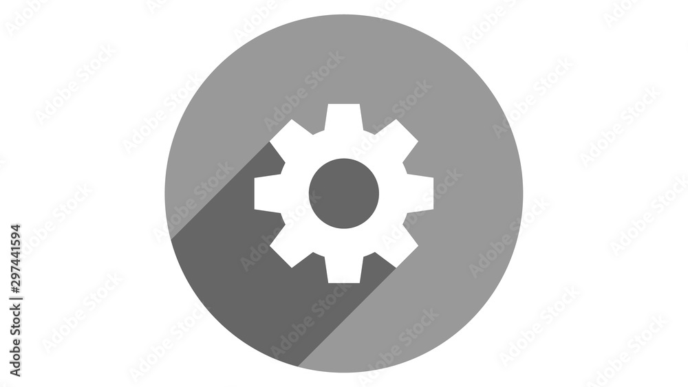Gear icon vector design. Simple stylish icons with shadow Gear icon vector design. Simple stylish icons with shadow