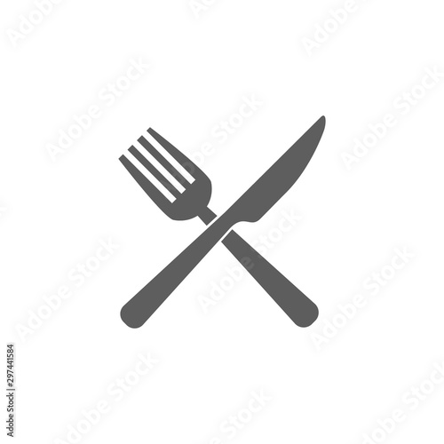 fork cross knife icon logo