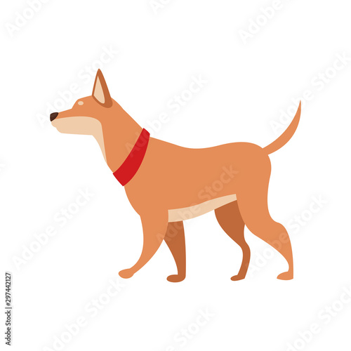 cute dog icon image  flat design