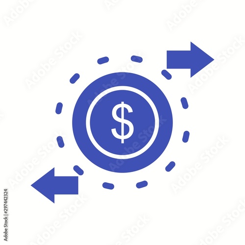 Beautiful Money circulation Vector Glyph icon