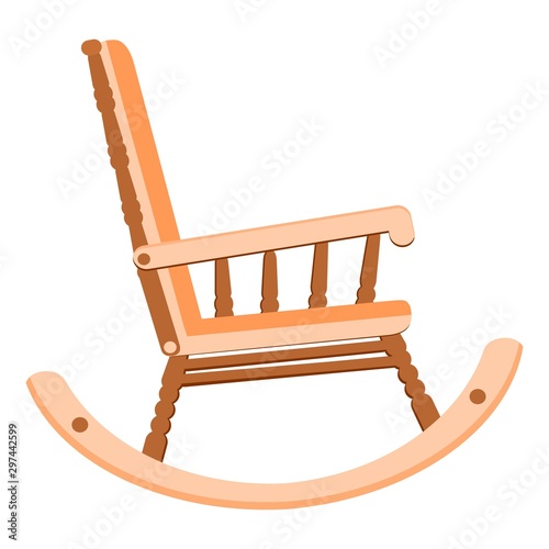 rocking chair illustration flat style