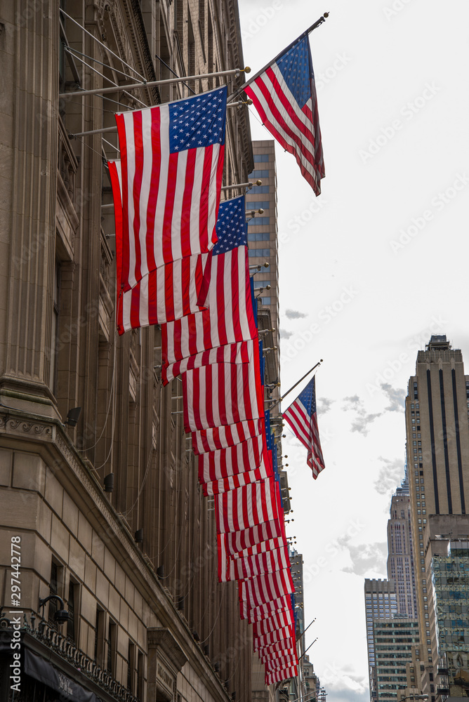 american flag on display 