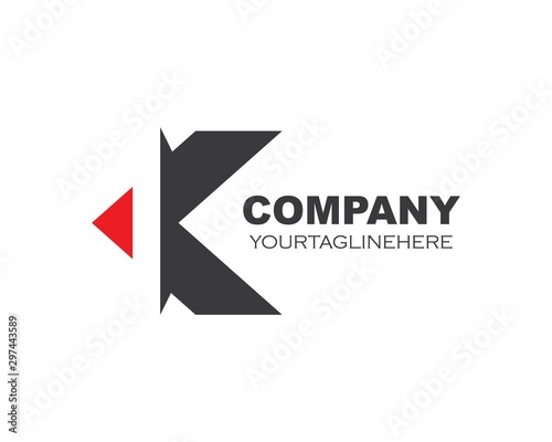 k letter illustration logo vector icon photo