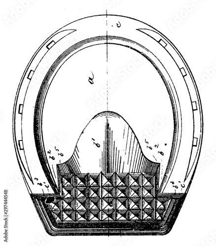 Horseshoe Pad, vintage illustration.