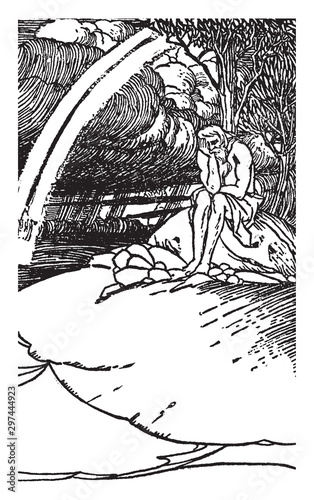 Adam, vintage illustration