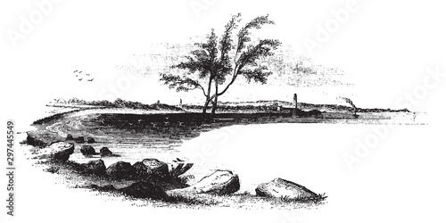 Arnold Landing-place,vintage illustration