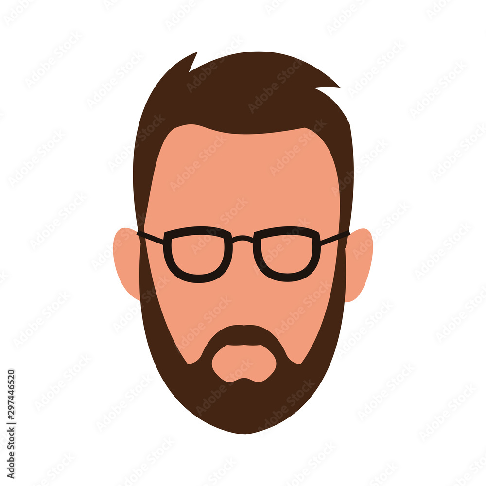 avatar man with beard and glasses