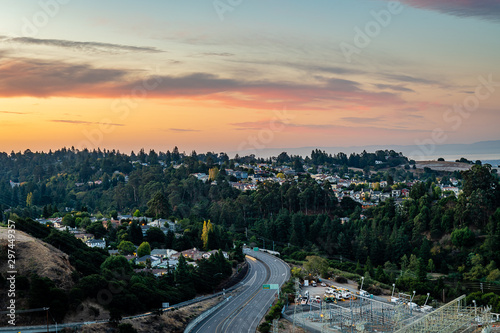 Obraz na plátne Sunrise over the San Francisco Bay Area
