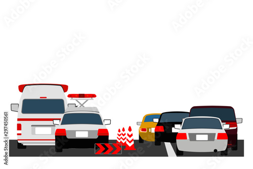 パトカーと救急車後ろ4