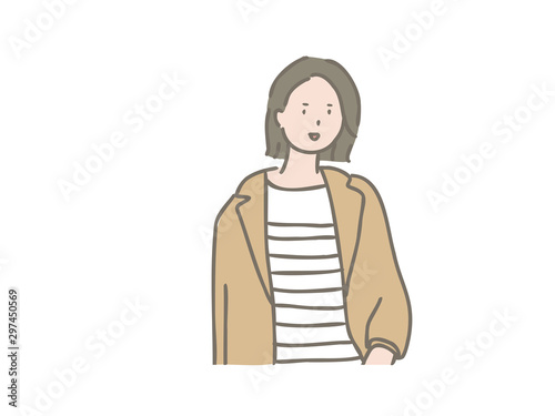 オシャレな女性　上半身