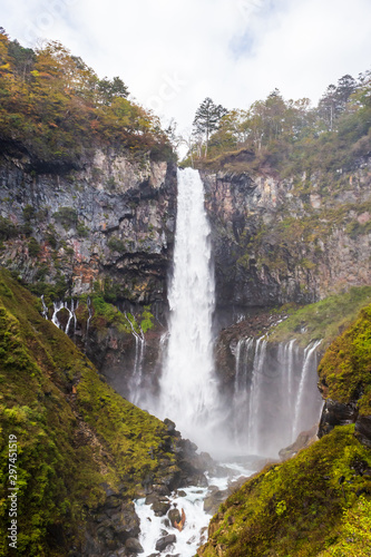 Kegon Falls in autumn at the Nikko National Park  Japan.