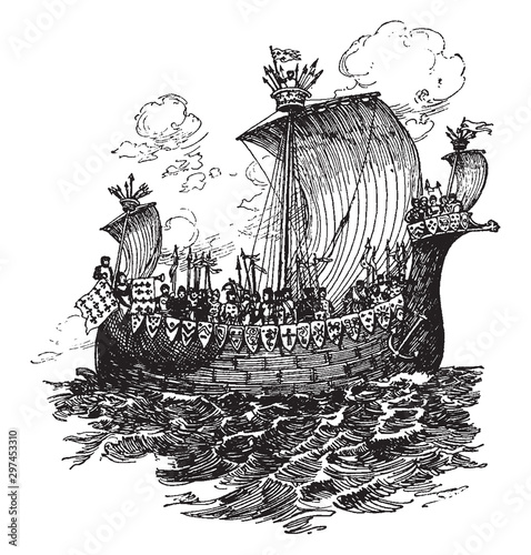 William the Conqueror, vintage illustration.