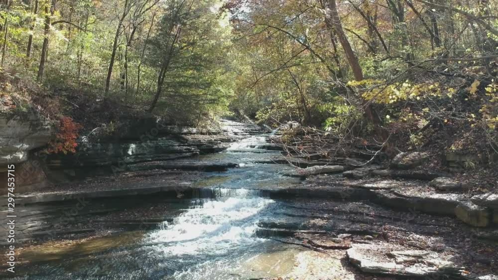 river in the forest, Tanyard Creek Nature Trail, autumn foliage river, Bella Vista, Northwest Arkansas Natural State