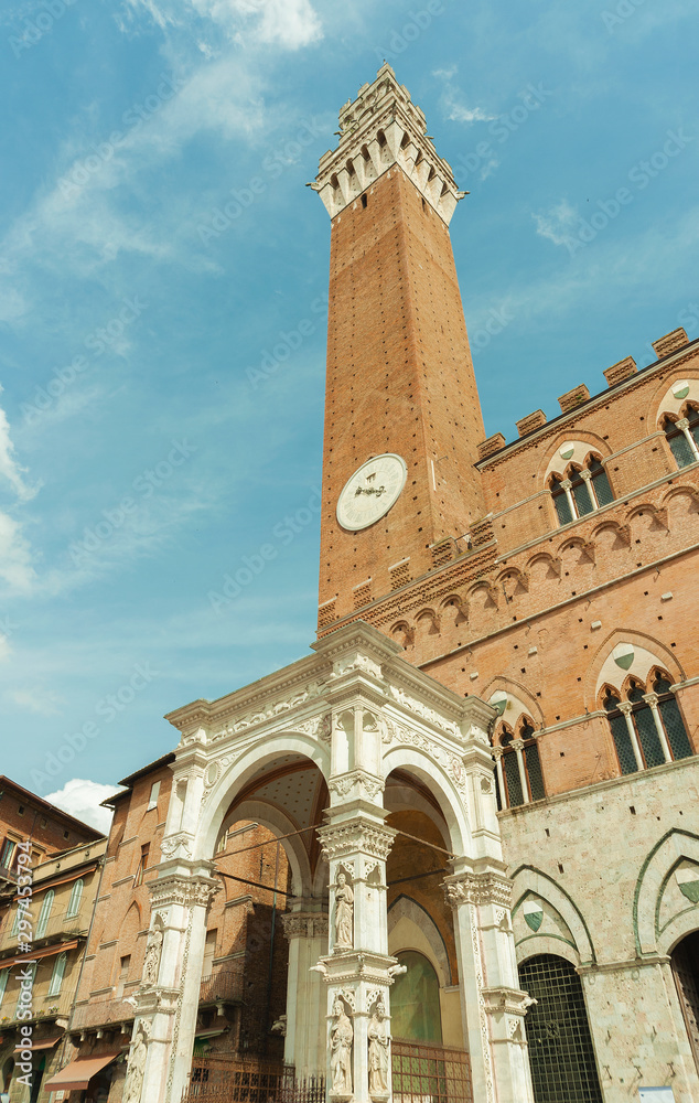 Piazza del Campo of historical city Siena, Italy