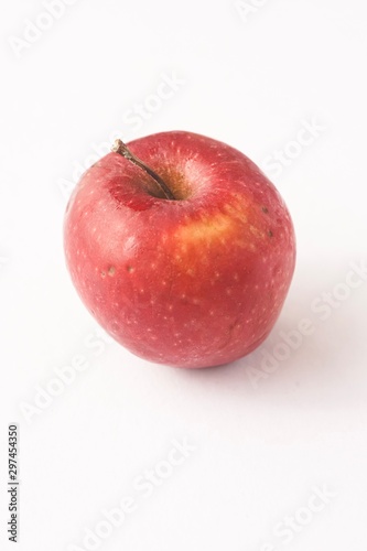 Red apples isolated against white