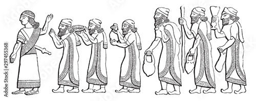 Row 2 of Hieroglyphics, vintage illustration