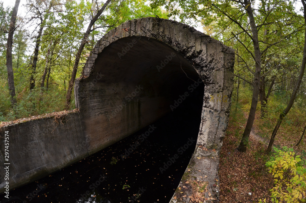 Old tunnel of Stalin. Part of Kiev defense line in WW2 time.