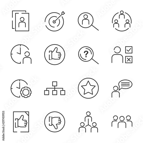 Team Work set icon template color editable. Team Work pack symbol vector sign isolated on white background. Simple logo vector illustration for graphic and web design.