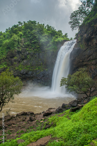 Fototapeta Naklejka Na Ścianę i Meble -  Famous Dabhosa Waterfall near Jawhar Town,Thane,Maharashtra,India