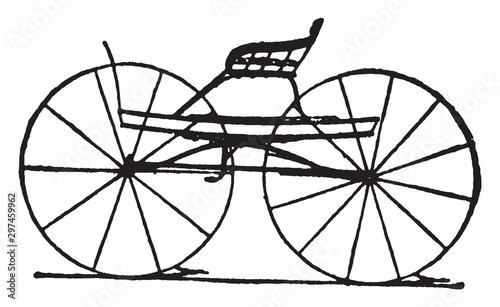 Democrat wagon, vintage illustration.