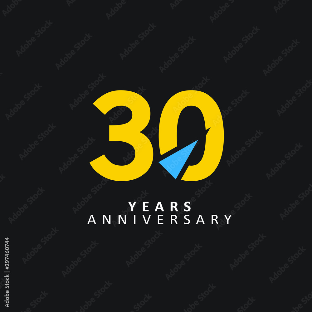30 Year Anniversary Vector Template Design Illustration 30 Year Anniversary Vector Template Design Illustration