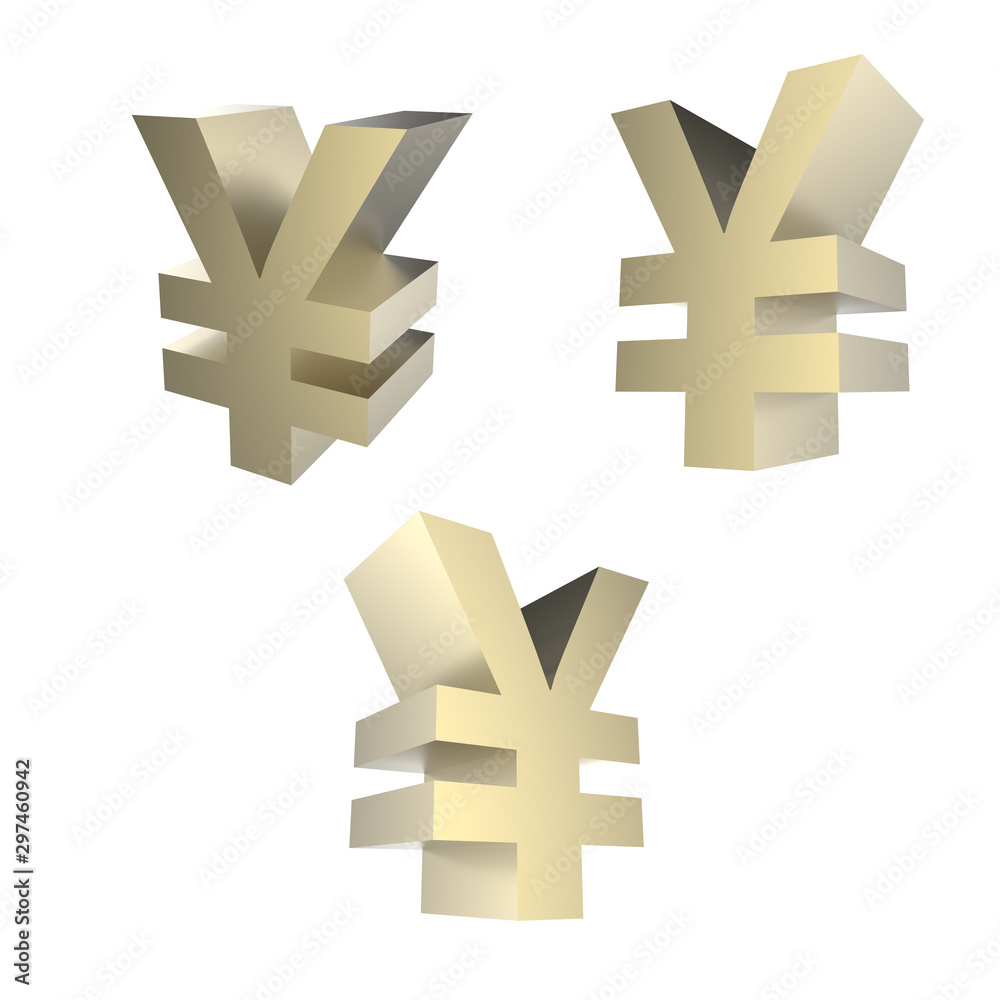 Fototapeta premium LWTWL0001168 Golden Yuan Sign