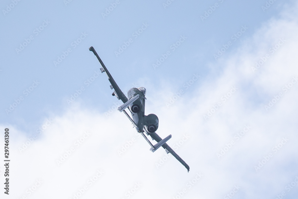 Fototapeta premium Tail view of an A-10 Thunderbolt II