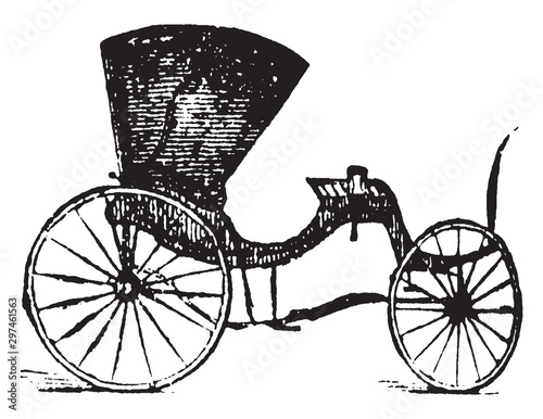 Cabriolet, vintage illustration.